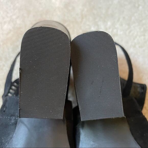 New Carlos Santana Trinity Black Faux‎ Suede Heels Shoes Size 8.5 - Picture 7 of 9